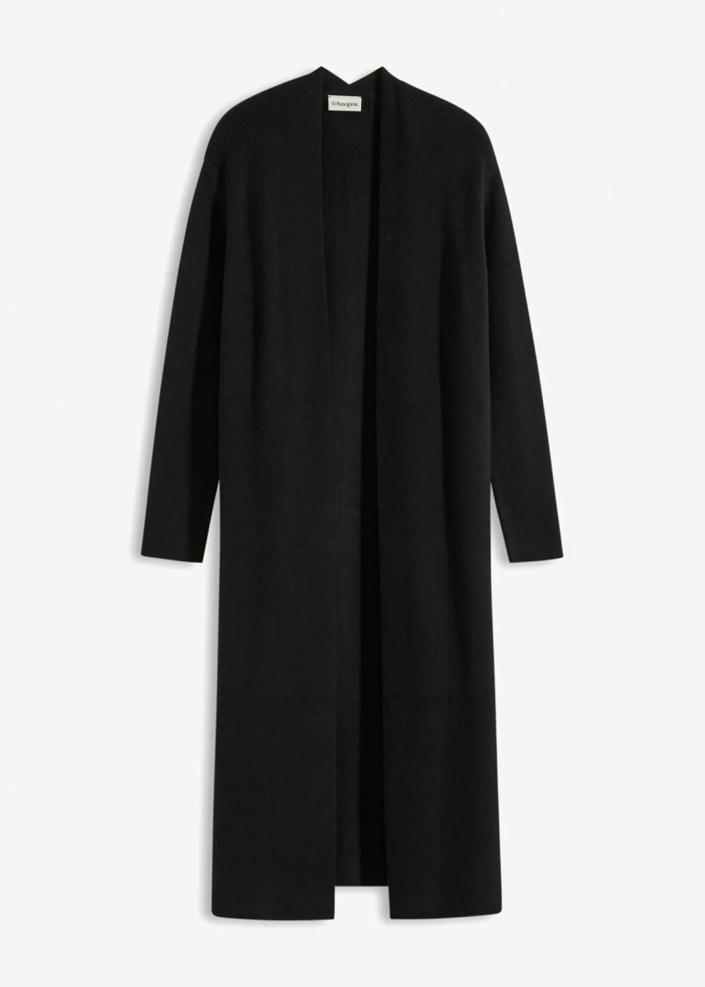 bonprix bonprix Cárdigan largo de punto con viscosa Negro Discount