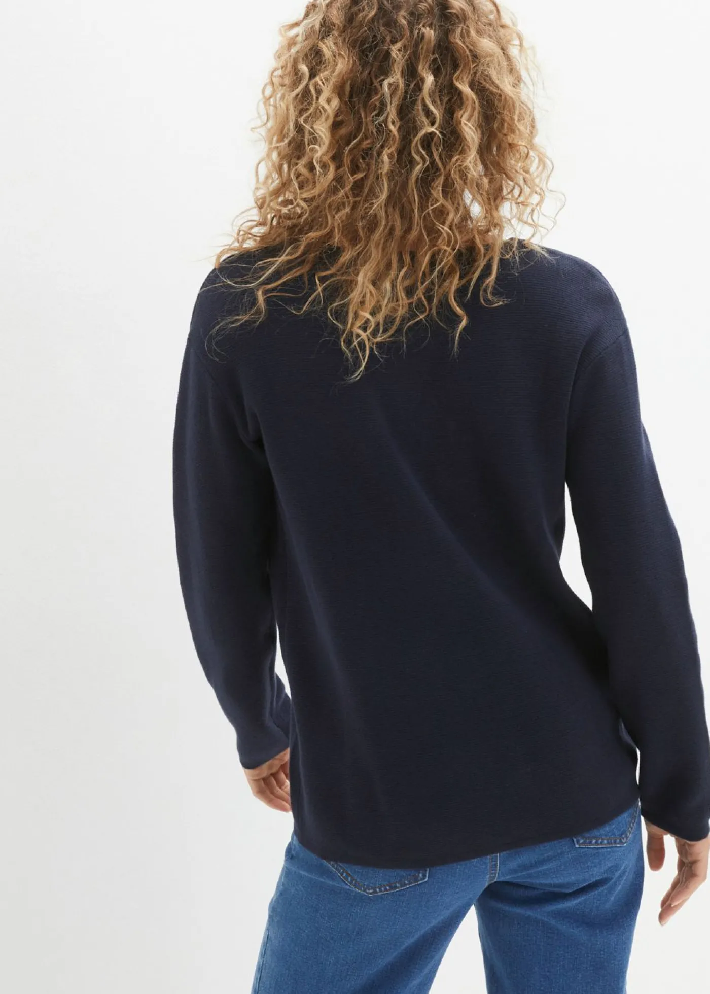 bonprix bonprix Cárdigan Milano de canalé Azul marino Hot