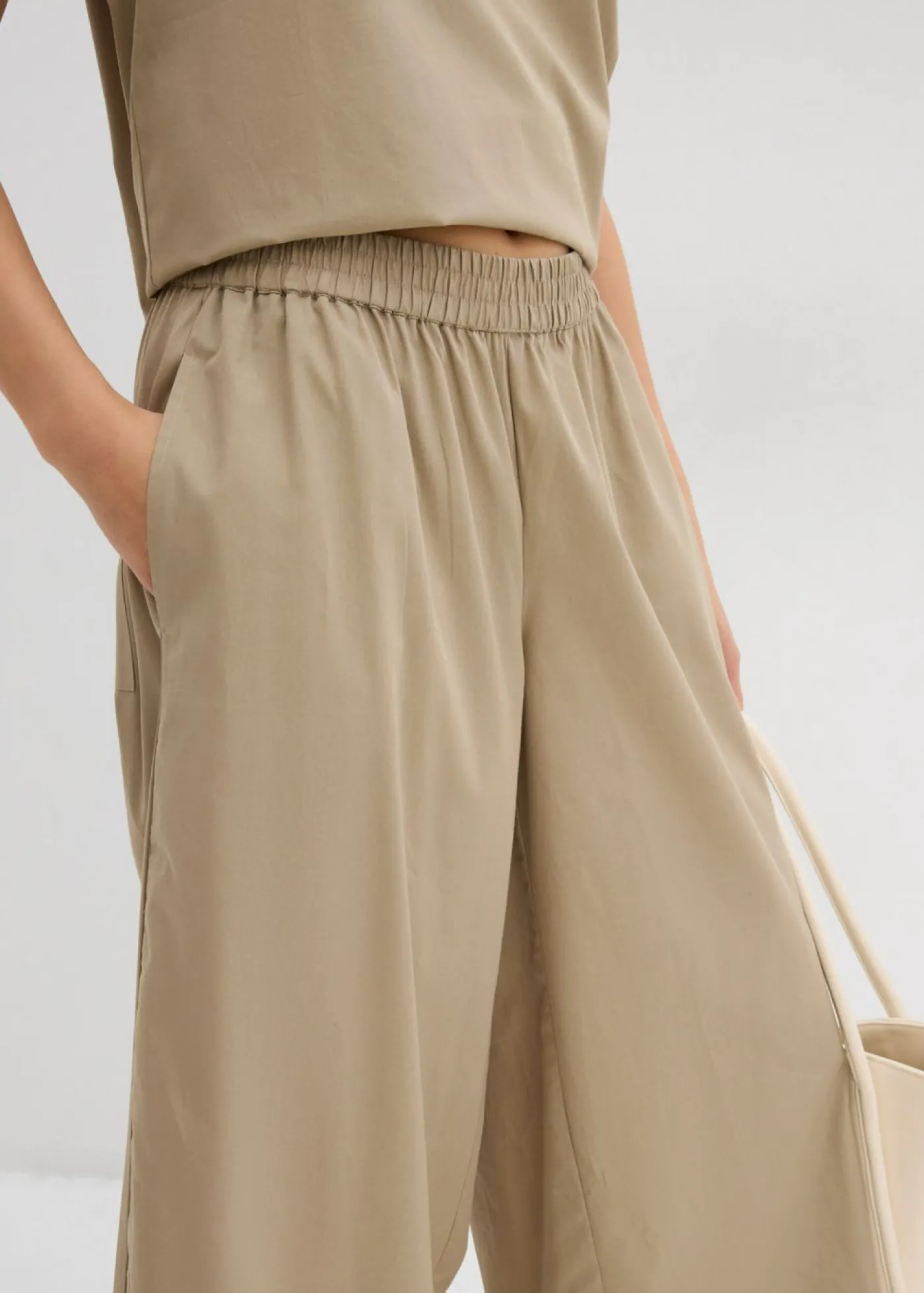 bonprix bonprix Culotte ancho de algodón puro Caqui nuevo New