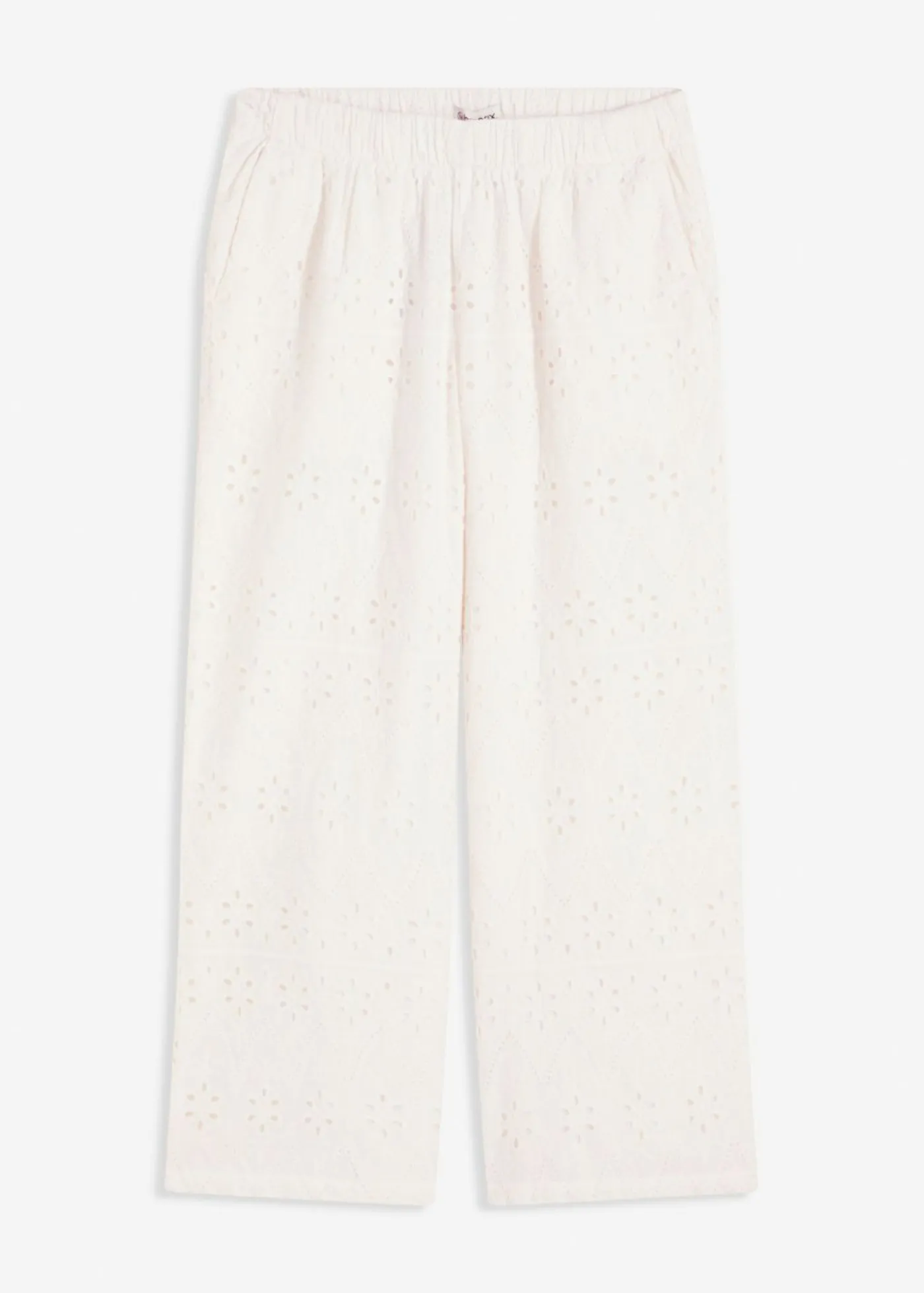 bonprix bonprix Culotte con bordado calado Blanco lana Clearance