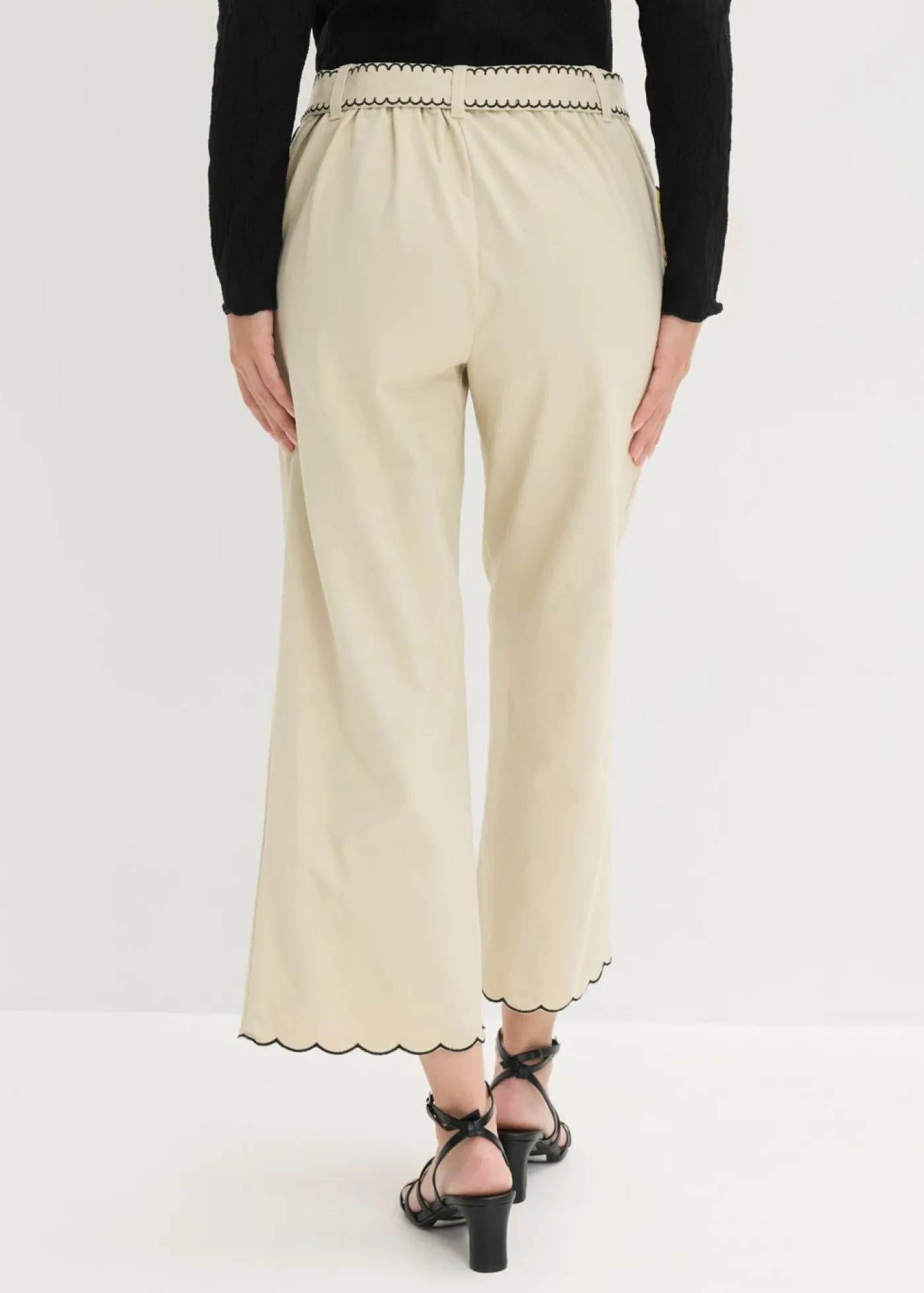 bonprix bonprix Culotte de algodón puro Arena claro-negro New