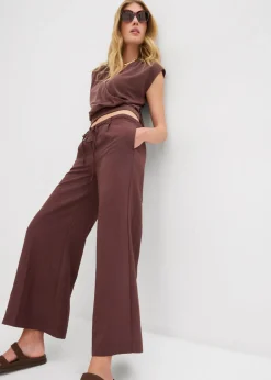 bonprix bonprix Culotte de mezcla de viscosa fluida Marrón tierra Outlet