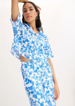 bonprix bonprix Culotte de mezcla de viscosa fluida Blanco Discount