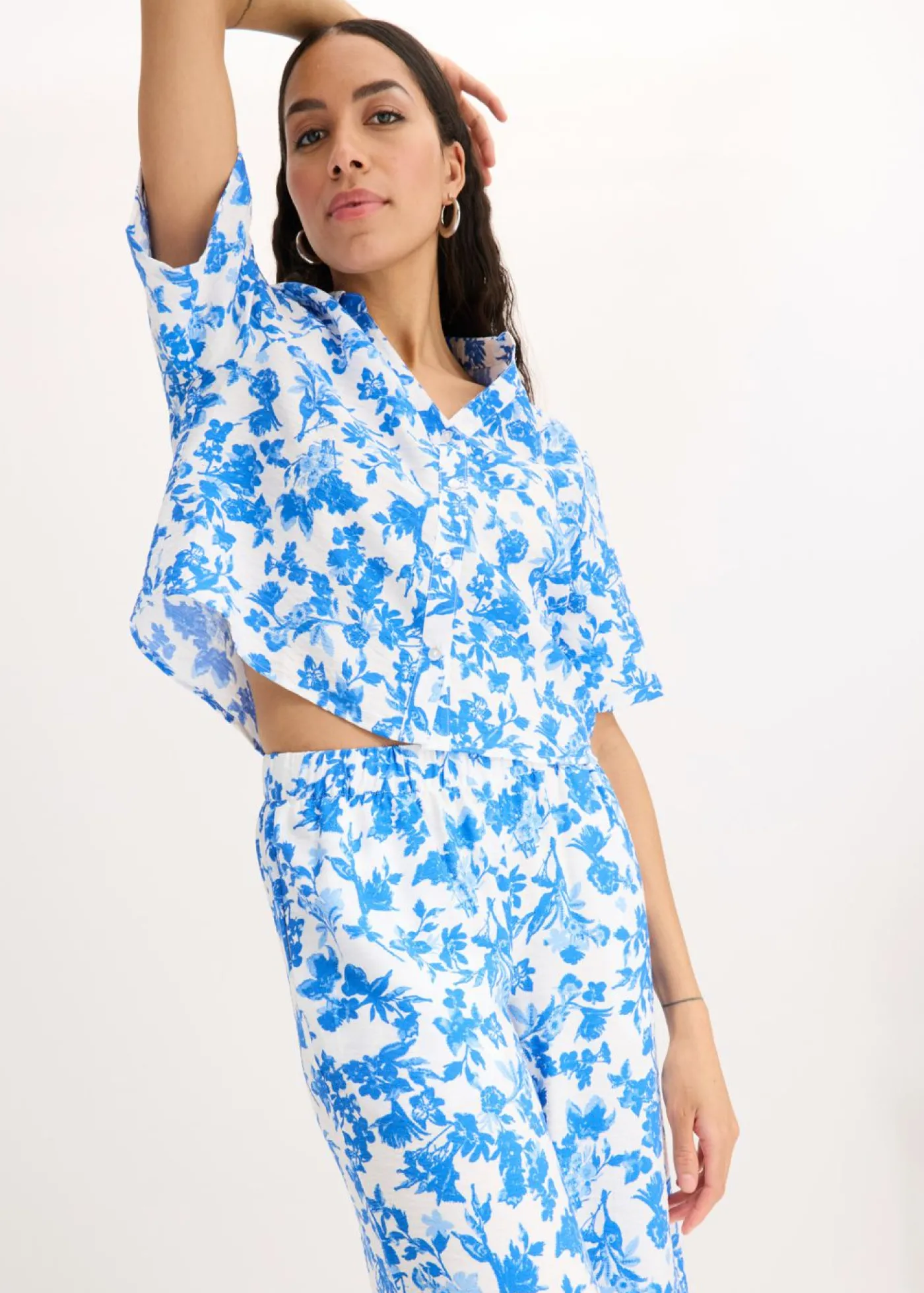 bonprix bonprix Culotte de mezcla de viscosa fluida Blanco Discount