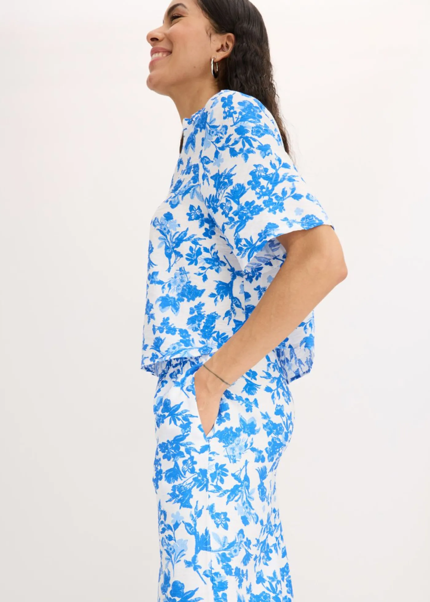 bonprix bonprix Culotte de mezcla de viscosa fluida Blanco Discount