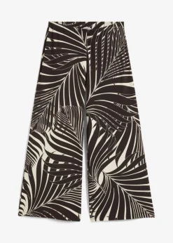 bonprix bonprix Culotte de mezcla de viscosa suave Crudo/marrón oscuro estampado Clearance