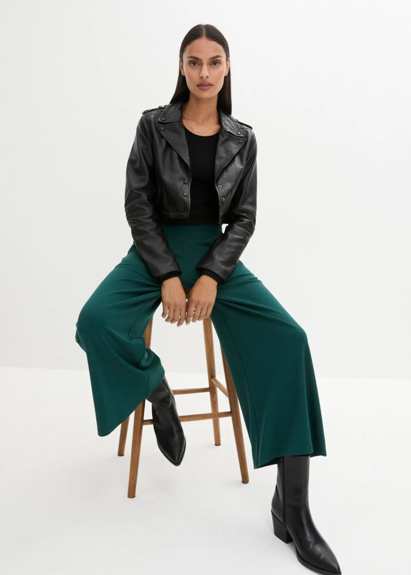 bonprix bonprix Culotte de mezcla de viscosa Verde intenso
