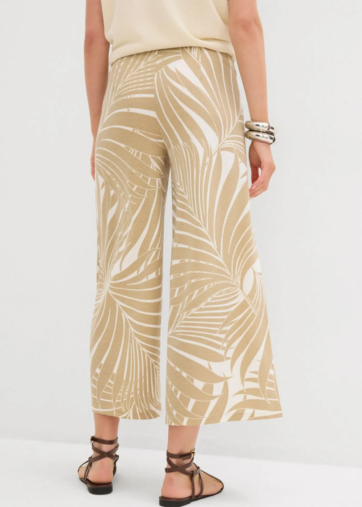 bonprix bonprix Culotte de mezcla de viscosa suave Blanco lana/beige nuevo estampado Clearance