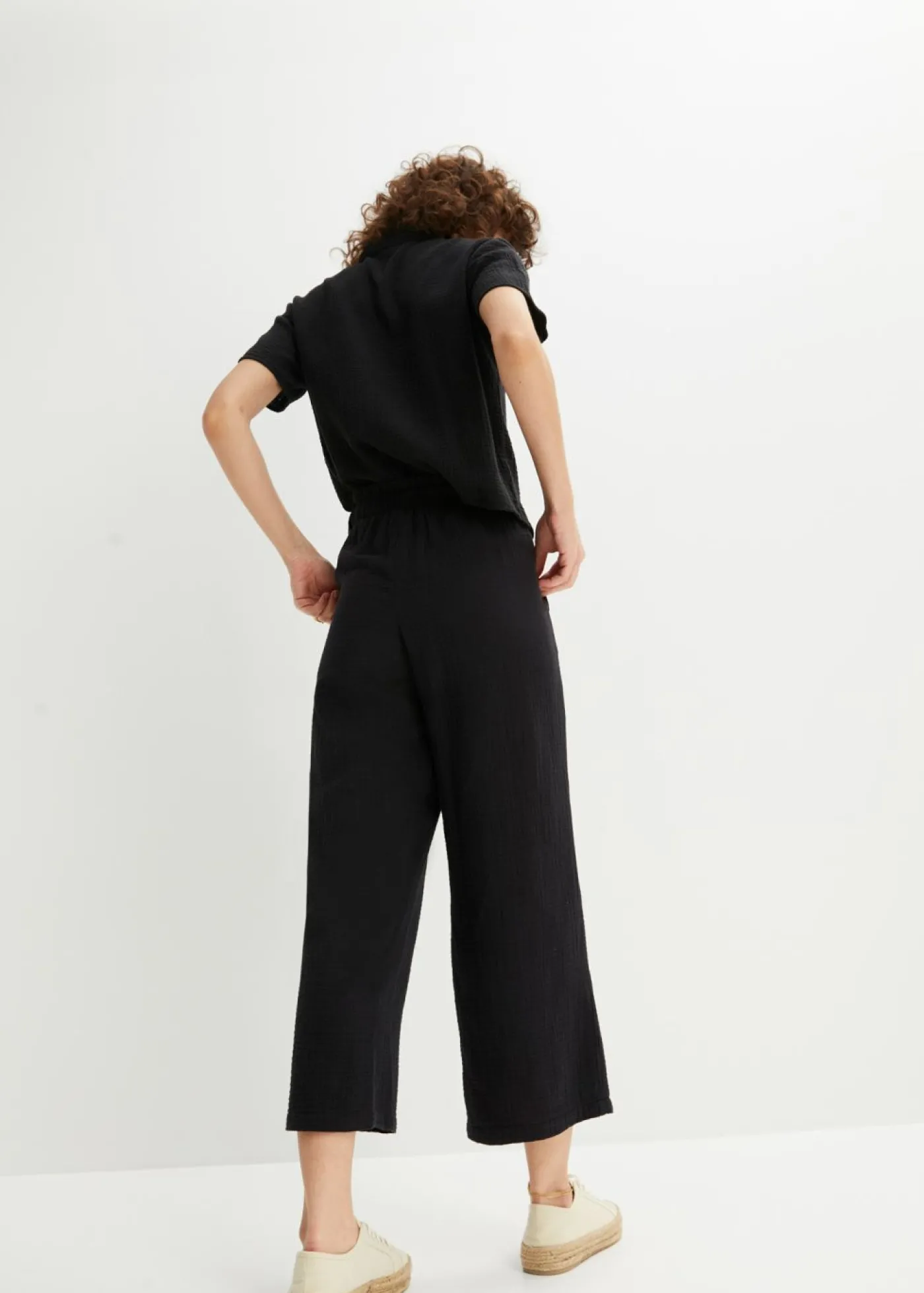 bonprix bonprix Culotte de muselina de algodón Negro Outlet
