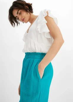 bonprix bonprix Culotte de muselina de algodón Esmeralda Best