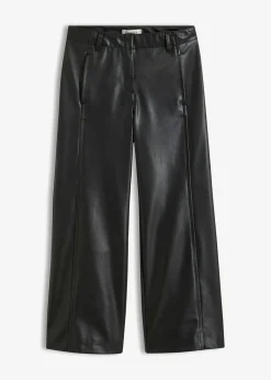 bonprix bonprix Culotte de piel sintética Negro Outlet