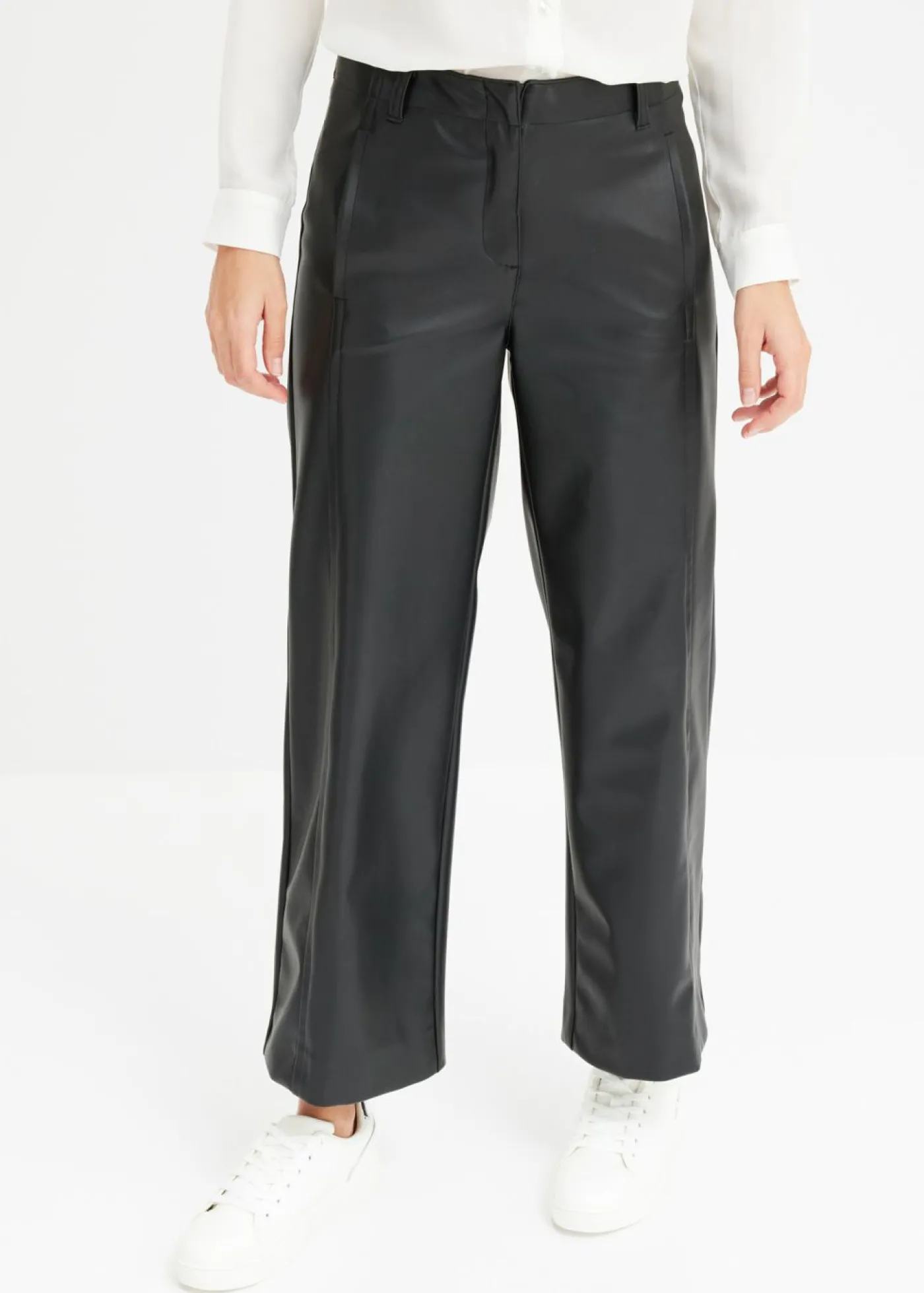 bonprix bonprix Culotte de piel sintética Negro Outlet