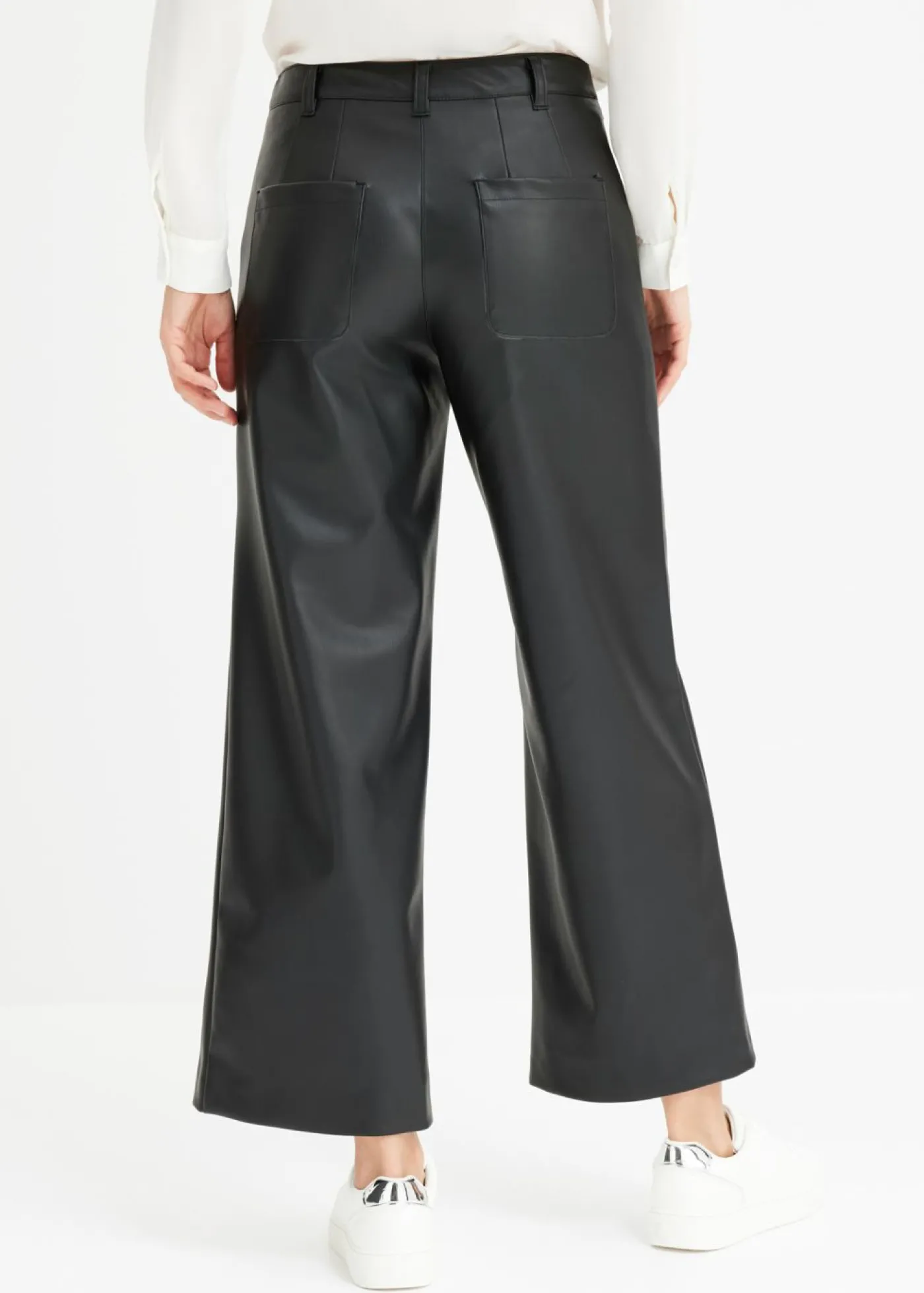 bonprix bonprix Culotte de piel sintética Negro Outlet