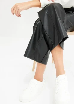 bonprix bonprix Culotte de piel sintética Negro Outlet