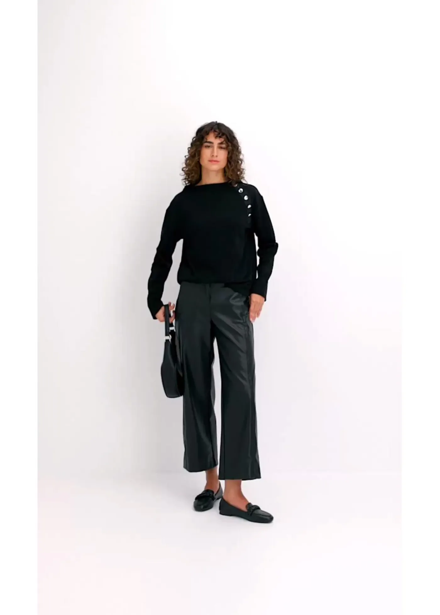 bonprix bonprix Culotte de piel sintética Negro Outlet