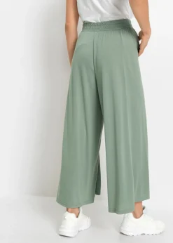 bonprix bonprix Culotte de punto con pierna ancha verde mate Outlet