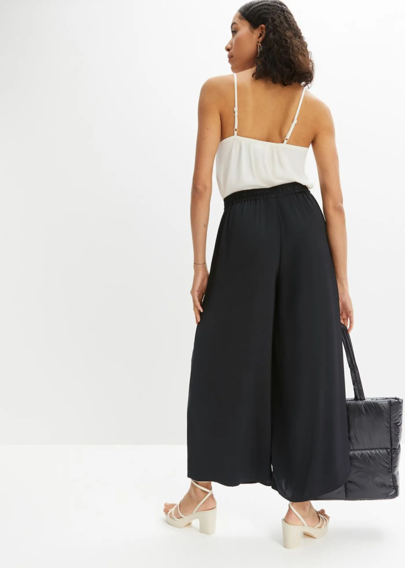 bonprix bonprix Culotte de satén fluido Negro Outlet