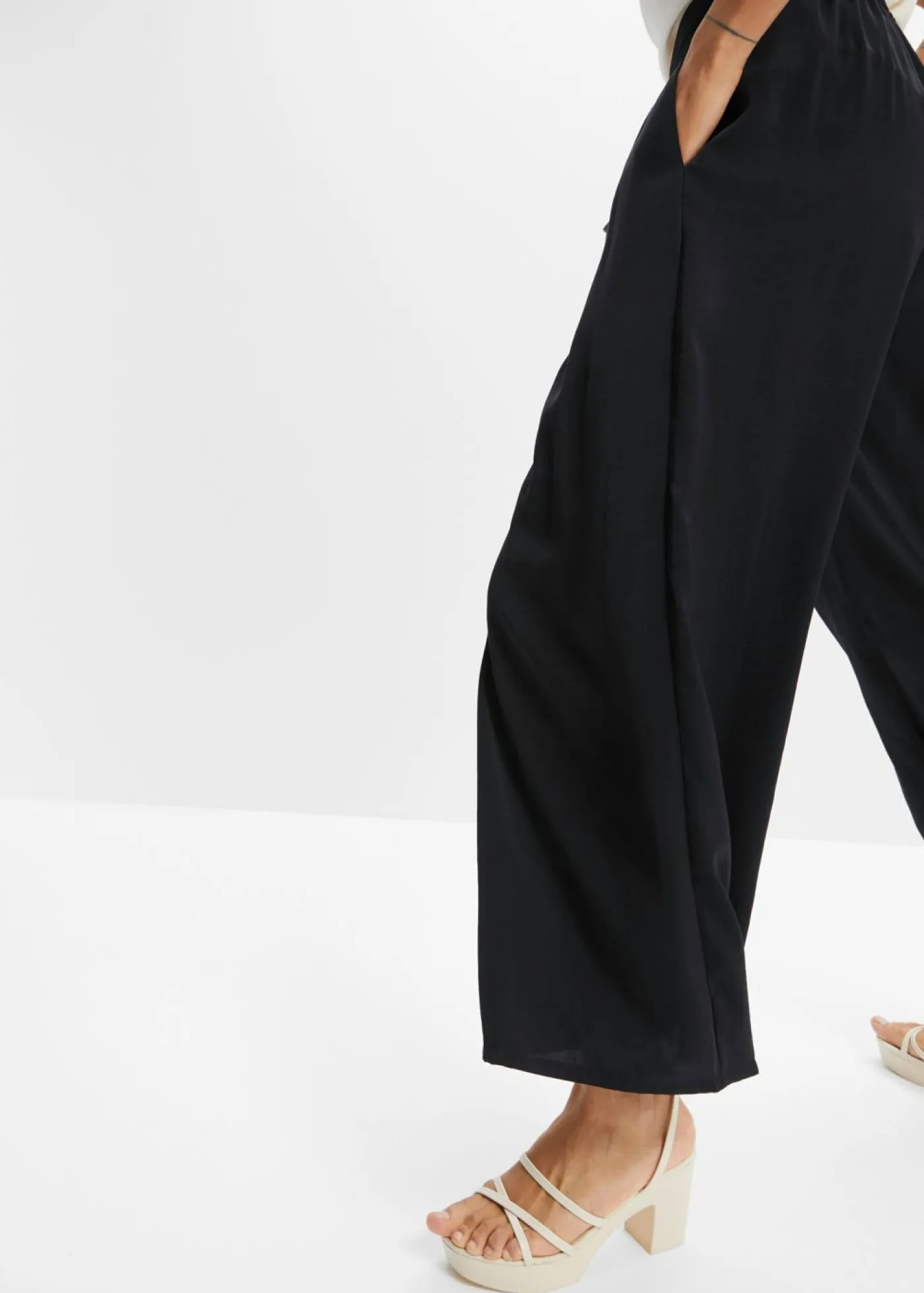 bonprix bonprix Culotte de satén fluido Negro Outlet
