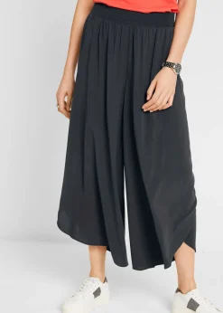 bonprix bonprix Culotte hasta la pantorrilla de viscosa sostenible antracita Outlet