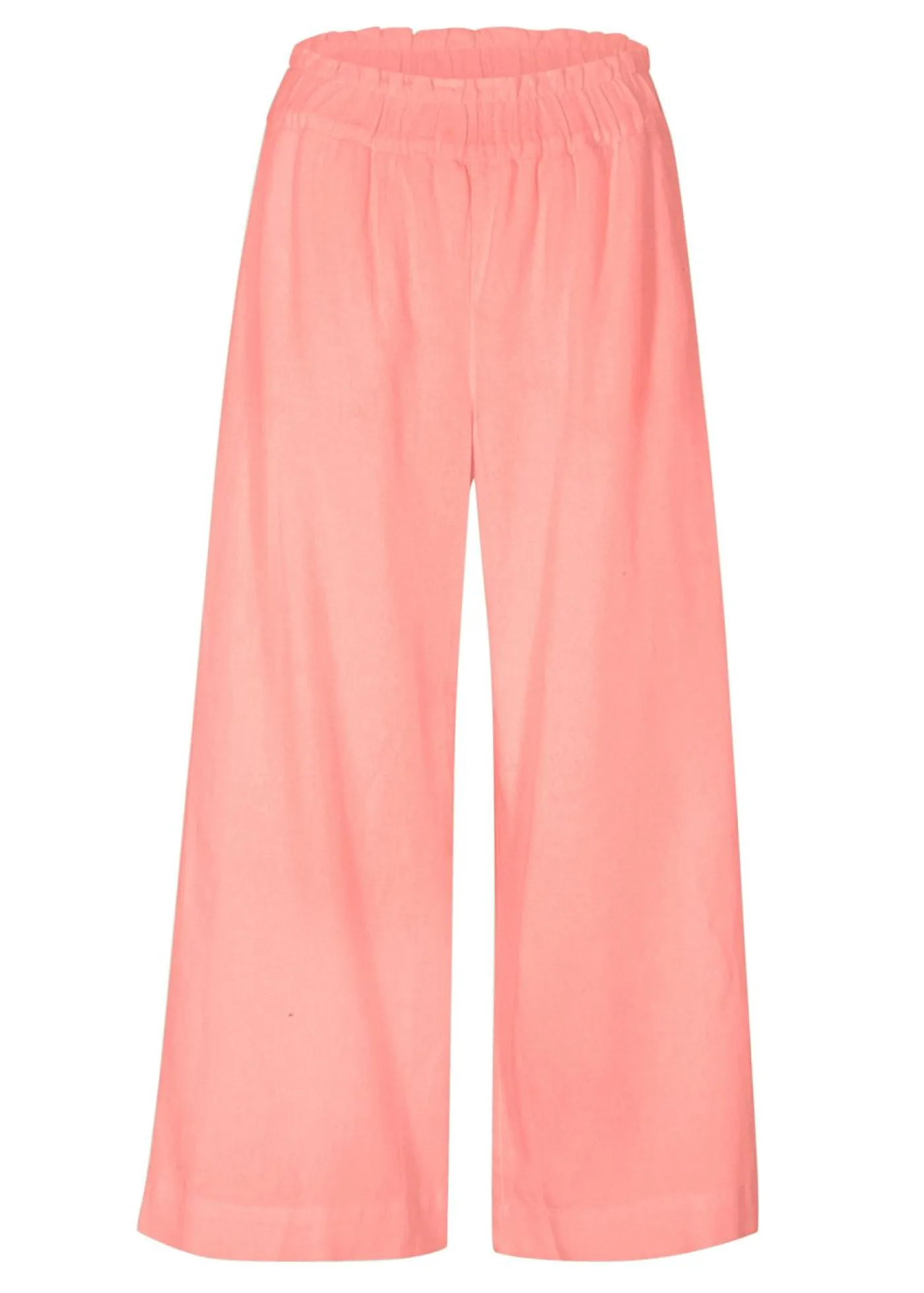 bonprix bonprix Culotte hasta la pantorrilla de mezcla de lino ligero Melocotón