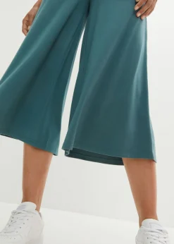 bonprix bonprix Culotte homewear con pernera ancha Verde grisáceo Hot