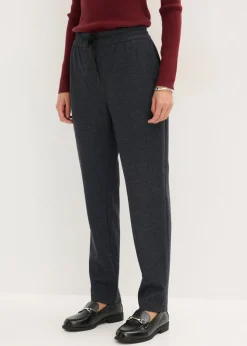 bonprix bonprix Elegante pantalón elástico Azul marino jaspeado Discount
