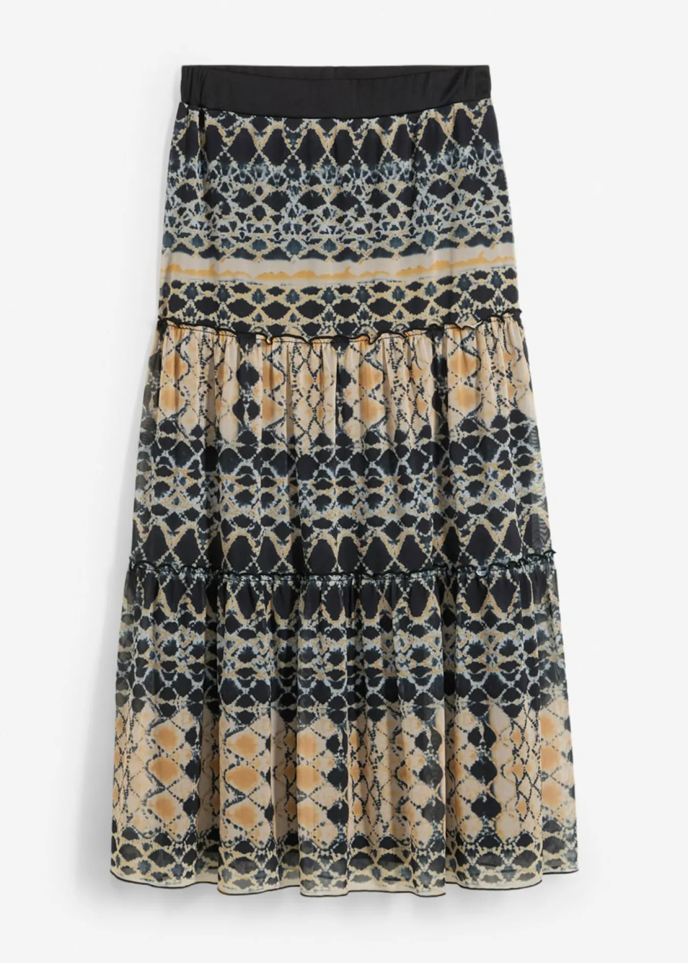 bonprix bonprix Falda azul oscuro-verde oliva claro-gris guijarro-miel Sale