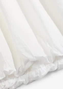 bonprix bonprix Falda abullonada de algodón puro Blanco