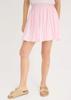 bonprix bonprix Falda abullonada de viscosa fina rosa cristal Best