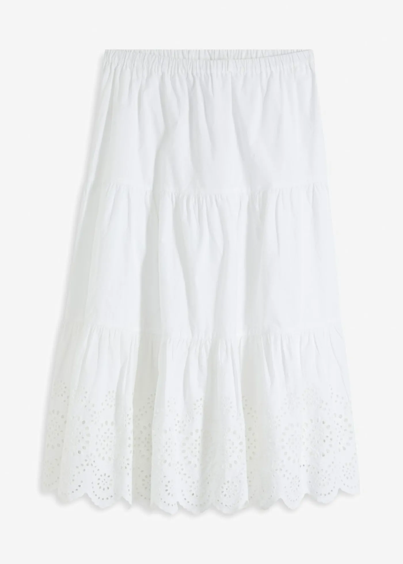 bonprix bonprix Falda con capas Blanco Sale