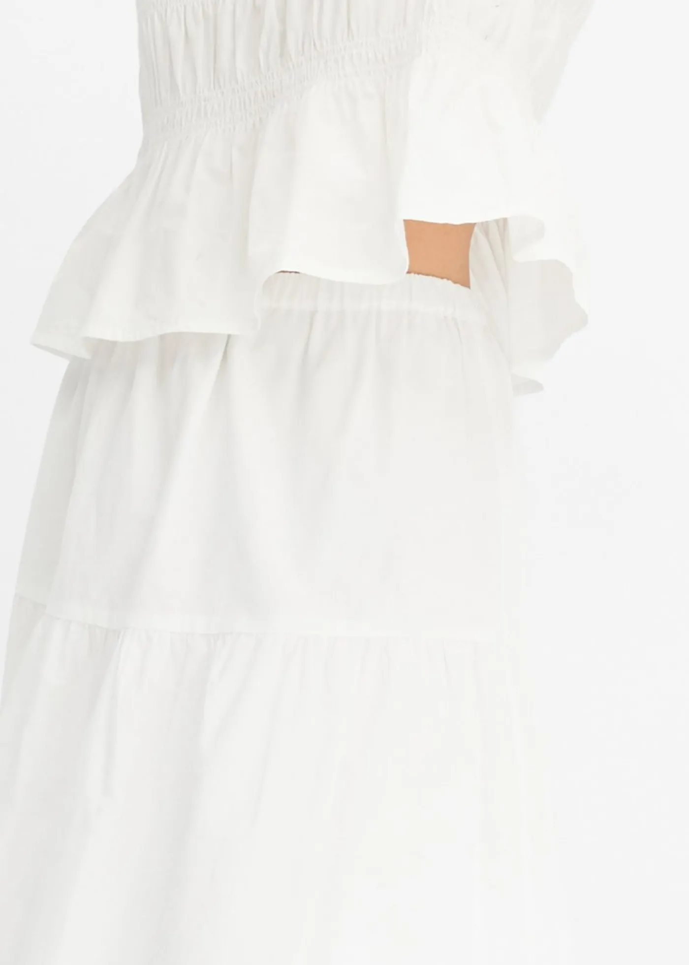 bonprix bonprix Falda con capas Blanco Sale