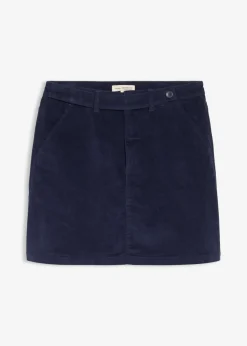 bonprix bonprix Falda corta de pana Azul marino Discount