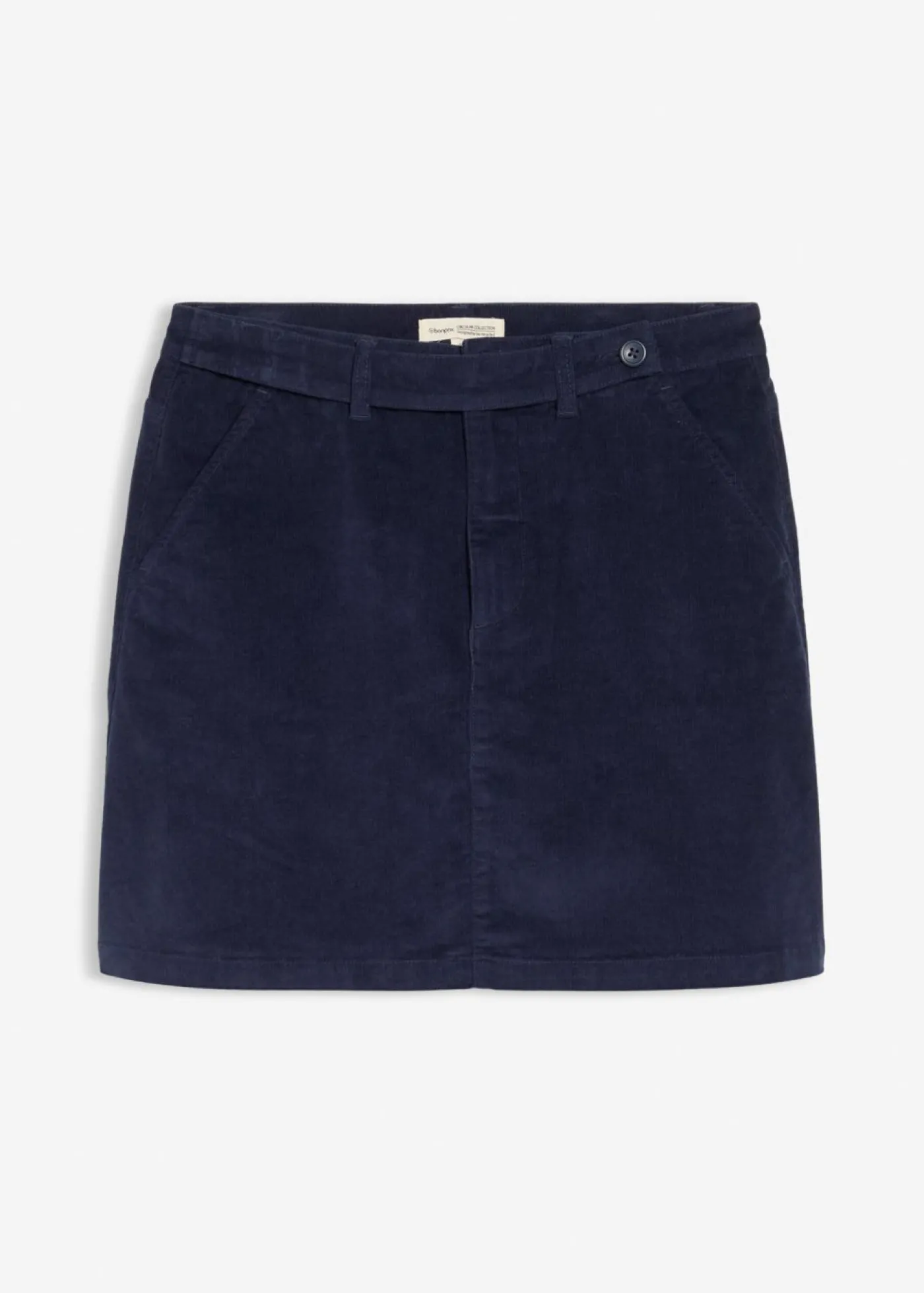 bonprix bonprix Falda corta de pana Azul marino Discount