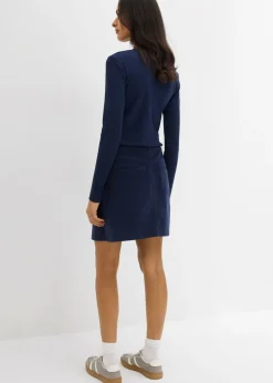 bonprix bonprix Falda corta de pana Azul marino Discount