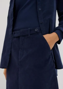 bonprix bonprix Falda corta de pana Azul marino Discount