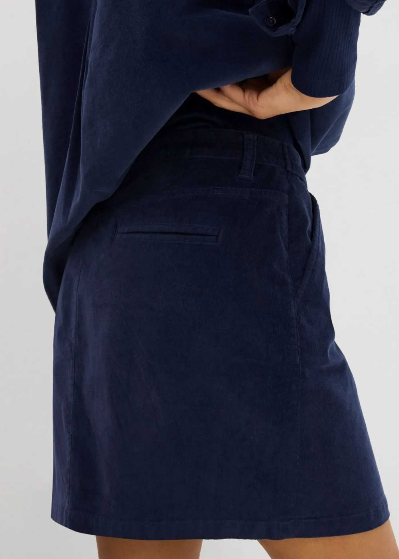 bonprix bonprix Falda corta de pana Azul marino Discount