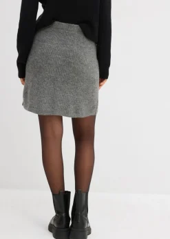 bonprix bonprix Falda corta de punto pizarra moteado Outlet
