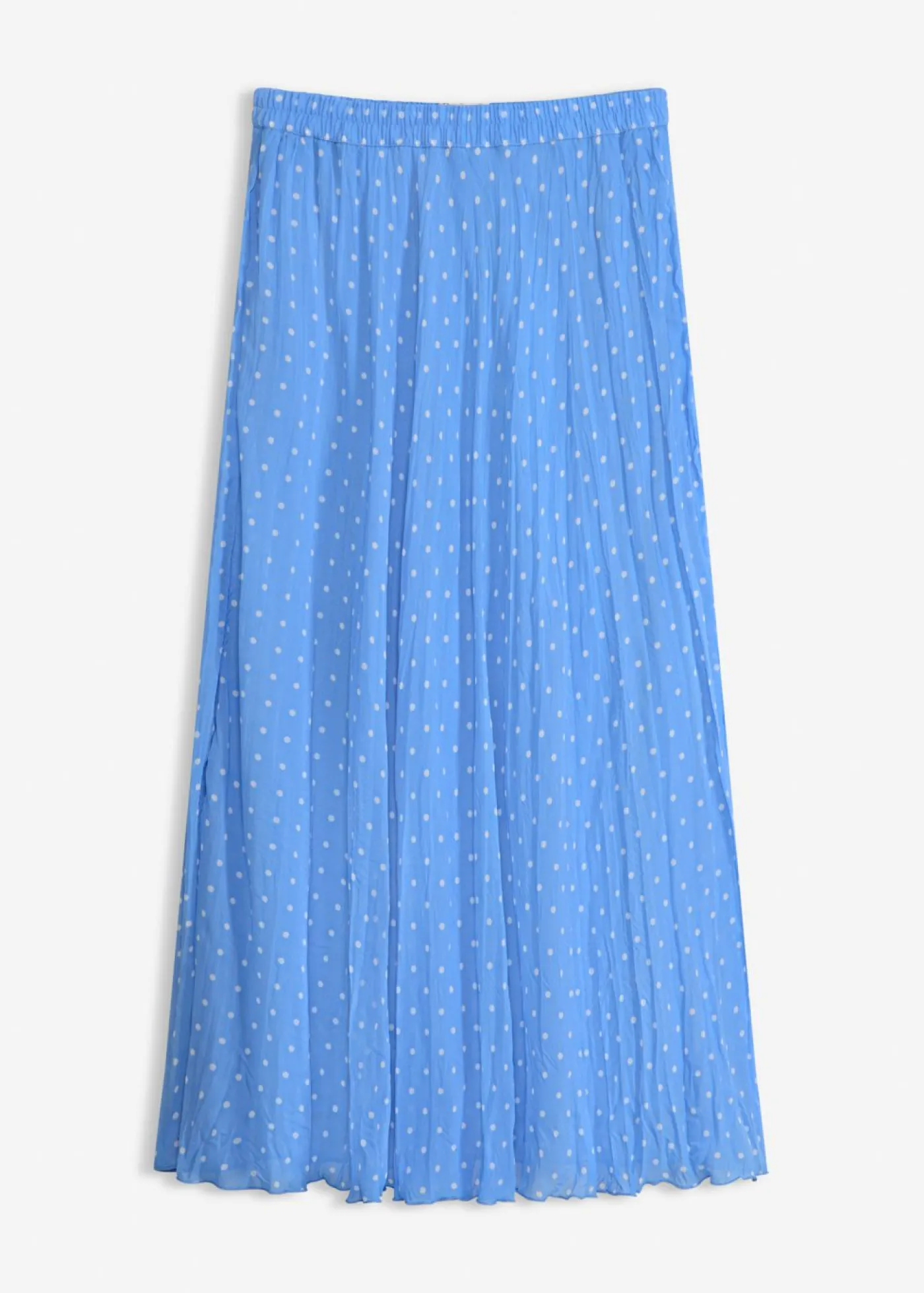 bonprix bonprix Falda de gasa con look arrugado Azul provenzal-blanco de lunares Online