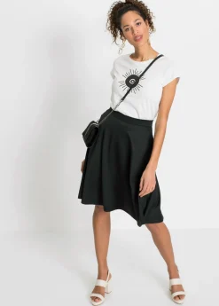 bonprix bonprix Falda de neopreno suave Negro Outlet