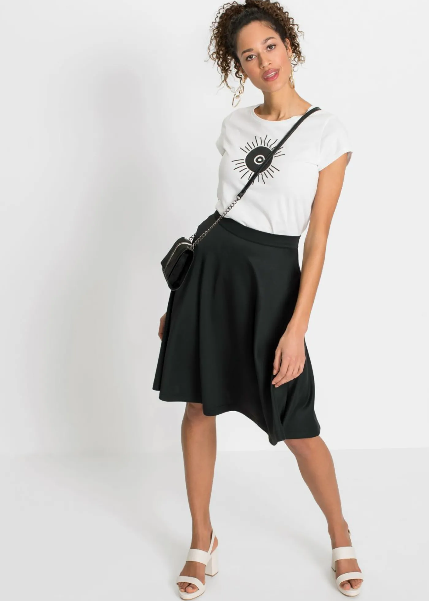bonprix bonprix Falda de neopreno suave Negro Outlet