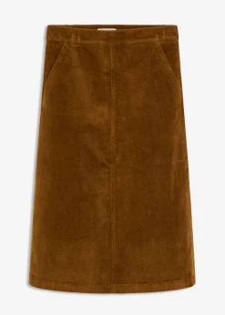 bonprix bonprix Falda de pana Marrón coñac Clearance