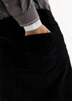 bonprix bonprix Falda de pana Negro Clearance