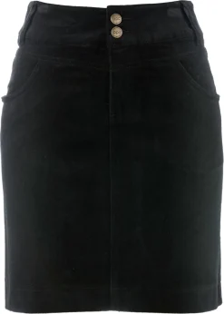 bonprix bonprix Falda de pana elástica Negro
