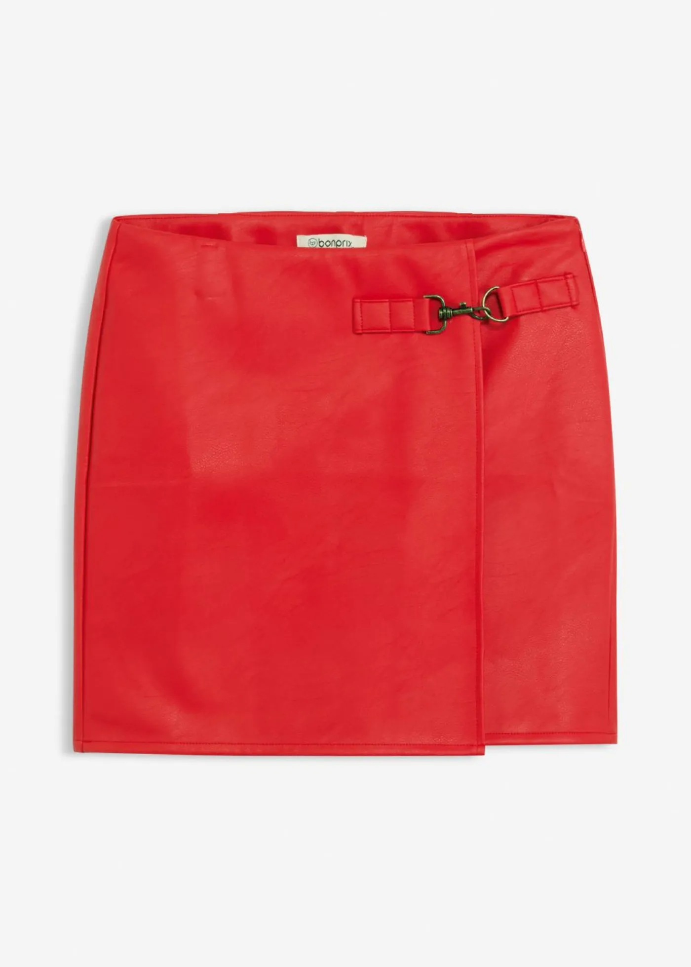 bonprix bonprix Falda de piel sintética rojo lava Best
