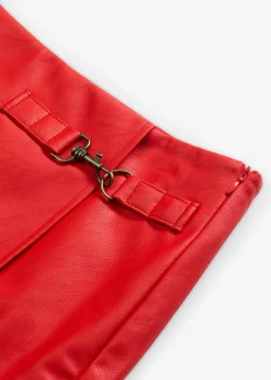 bonprix bonprix Falda de piel sintética rojo lava Best
