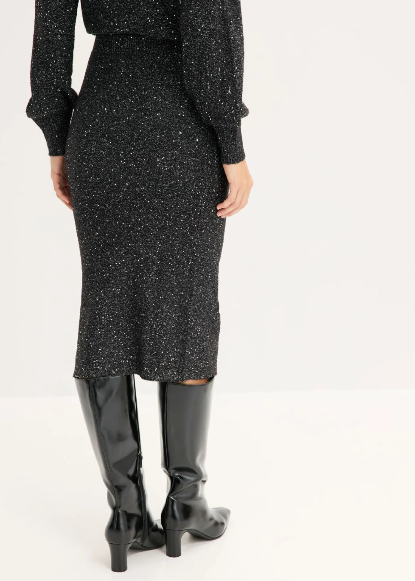 bonprix bonprix Falda de punto Negro Best
