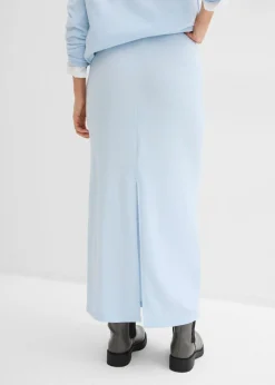 bonprix bonprix Falda de punto con aspecto de punto Azul pálido jaspeado Best