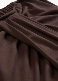 bonprix bonprix Falda de punto con cinturilla cómoda Marrón oscuro New