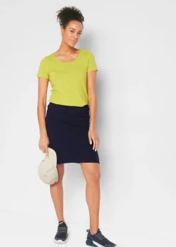 bonprix bonprix Falda de punto con pantalón de ciclismo Azul marino Discount