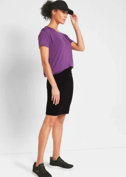 bonprix bonprix Falda de punto con pantalón de ciclismo Negro Online